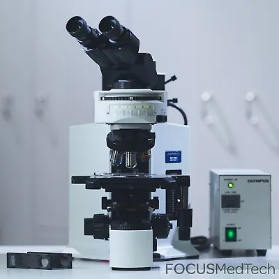 Buy Olympus BX51 TRF Microscope W/UPlanFl 10x, 40x, 60x, 100x & Plan 20x Objectives • 6,400$