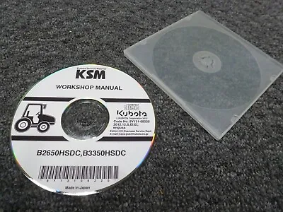 Buy Kubota B2650HSDC B3350HSDC Compact Tractor Shop Service Repair Manual CD • 90.30$