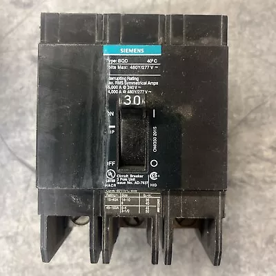 Buy Siemens BQD330 3 Pole 30 Amp 277v Circuit Breaker • 95$