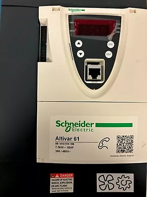 Buy Schneider Electric ATV61HU75N4  7.5 KW 10 HP 480 V 3-PHASE EMC IP20 Inverter • 415$