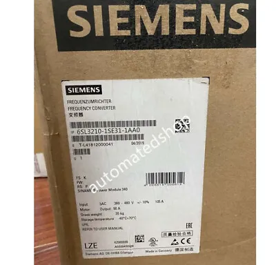 Buy 6SL3210-1SE31-1AA0 Siemens S120 Inverter PM340 Power Module 110A 55kW • 9,396.82$