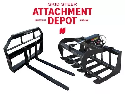 Buy 48  Root Grapple And 42  Long Pallet Forks Attachment Combo QA - Free Shipping • 2,349.99$