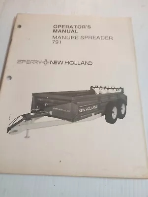 Buy Original New Holland Model 791 Manure Spreader Operators Owners Manual • 4$
