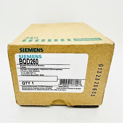 Buy NEW TAKE Out SIEMENS BQD BQD260 CIRCUIT BREAKER 60 AMP 480V 2 POLE • 71.99$