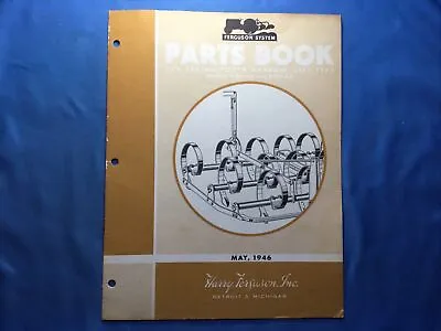 Buy 1946 Ferguson K BO A12A31 Spring Tooth Harrow Parts Book Catalog Manual ORIGINAL • 19.98$