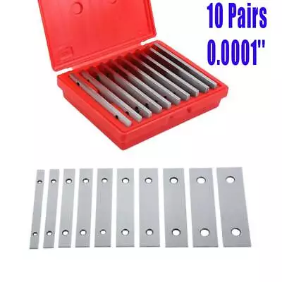 Buy 10 Pair Thin Parallel 1/8  Block Bar Tool Set Machinist Parallel Machine Shop • 34.99$
