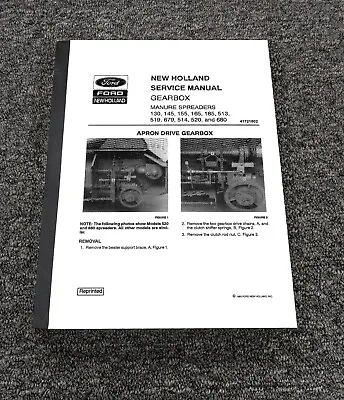 Buy Ford New Holland 514 520 680 Manure Spreader Gearbox Shop Service Repair Manual • 126.77$