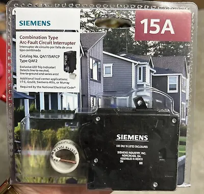 Buy 11PCS NEW Siemens QA115AFCP QA115AFC Combination Arc Fault Circuit Breaker • 377.77$