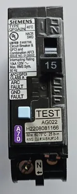 Buy New Circuit Breaker Siemens Q115DFNP Q115DFN 15A Dual AFCI/GFCI Plug On Neutral. • 39$