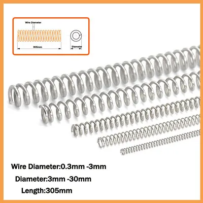 Buy Compression Spring Various Size 2mm-30mm Diameter & 305mm Length Pressure Small • 3.09$