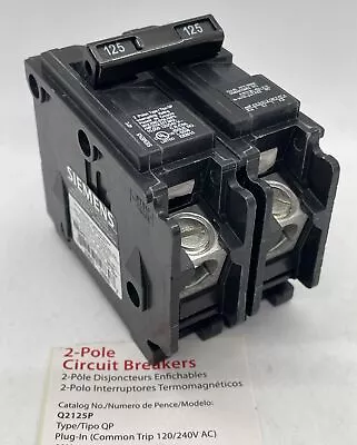 Buy Siemens 125A 2-pole Type QP Circuit Breaker Q2125P **NEW** NoBox • 46.95$