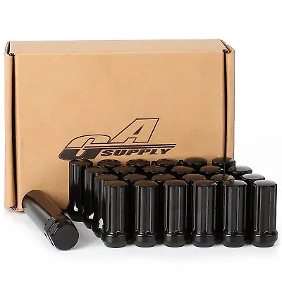 Buy 14X1.5 Lug Nuts Black, Closed End Acorn Spline Tuner Lug Nuts 2 Inch Tall 3/4  H • 39.99$
