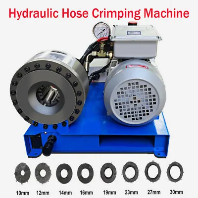 Buy Automatic Hydraulic Hose Crimping Machine Hose Pipe Crimper With 8 Set Die • 1,619.99$