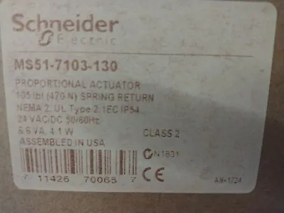 Buy Schneider Electric Actuator MS51-7103-130 Actuator, Spring Return  NEMA 2/ 24 V  • 175$