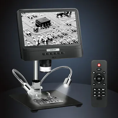 Buy TOMLOV 8.5'' Digital Microscope 50-1300X Magnification 1080P For Soldering 32GB • 149.47$