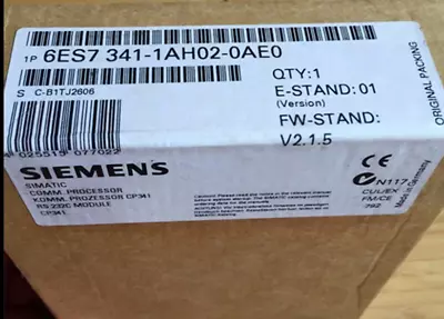 Buy New Siemens 6ES7341-1AH02-0AE0 6ES73411AH020AE0 SIMATIC S7-300, CP 341 • 505.54$