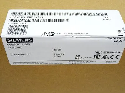 Buy Brand New 1 Pcs Siemens Comfort Panel TP700 Simatic HMI 6AV2124-0GC01-0AX0 • 1,205.55$