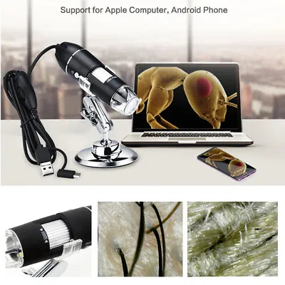 Buy 1000X/1600X 8 LED USB Zoom Digital Microscope Hand Held Biological Endoscope USA • 22.77$
