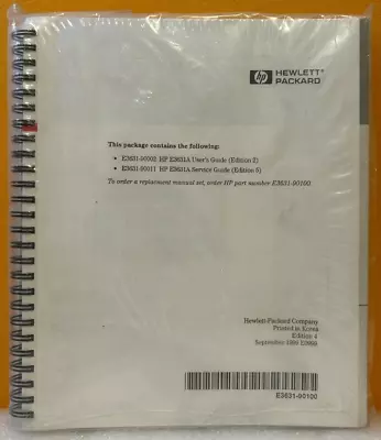 Buy HP / Agilent E3631-90100 1999 HP E3631A User's Guide & Service Guide Manuals. • 39.99$