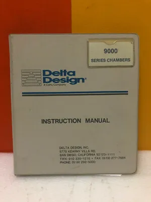 Buy Delta Design 9000 Series Temperature Chambers Instruction Manual • 49.99$