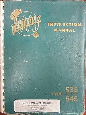 Buy Tektronix Cathode Ray Oscilloscope 535/ 545 Instruction Manual 070-198  VINTAGE  • 24.99$