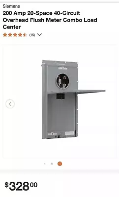 Buy Electrical Panel Siemens 200 Amp Meter Flush • 180$