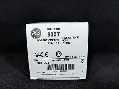 Buy ALLEN BRADLEY 800T-U24 30.5mm Potentiometer Unit, 5000 Ohms Resistive Element • 225$