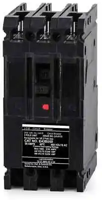 Buy ITE Siemens E43B050 50 Amp 480 Volt 3 Pole 25kA Circuit Breaker • 70$