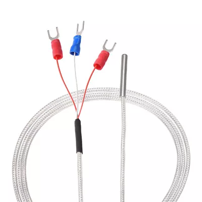 Buy PT100 RTD Temperature Sensor Probe Three-wire System 100cm(3.3ft) • 11.27$