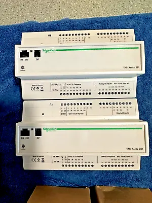Buy (2) Schneider Electric / TAC Xenta 281 Programmable Controllers W/ Terminal Base • 95$