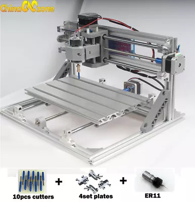 Buy 3018 CNC Machine Router 3Axis Engraving PCB Wood Carving DIY Milling Sliver Red • 199$