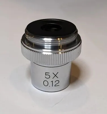 Buy Microscope Objective Lens, 5X, 0.12 NA, RMS Mount • 20$