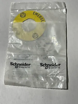 Buy Schneider Electric Telemecanique ZBY9330 Emergency Stop Legend Plate New (TSC) • 6.98$