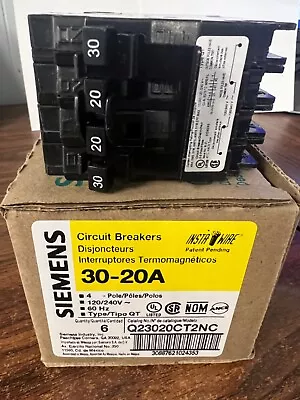 Buy 6 Siemens Q23020ct2nc Qt Quad Circuit Breakers.new • 229.99$