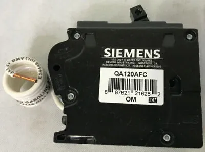 Buy Siemens QA120AFC 20-Amp Single Pole 120-Volt Plug-On Combination AFCI Breaker • 65$