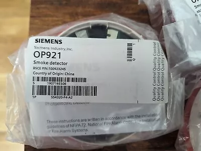 Buy SIEMENS OP921 - Fire Alarm Photoelectric Addressable Smoke Device • 65$