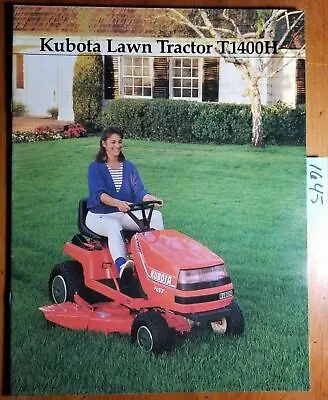 Buy Kubota T1400H Lawn Tractor Brochure 2107-01-CA 9/88 • 15$