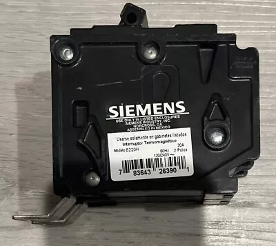 Buy Siemens B220H Circuit Breaker 20A 120/240V 2P 20 Amp 2 Pole Bolt On 22KAIC NEW • 20$