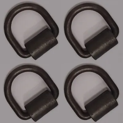Buy (4) 1/2  D-Rings With Weld-on Clips Flatbed Truck Trailer Tie Down D Ring & Clip • 25.99$