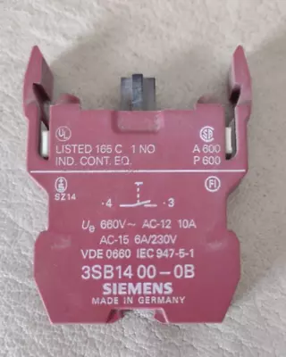 Buy Siemens Contact Block 3SB14 00-0B 230V • 8$