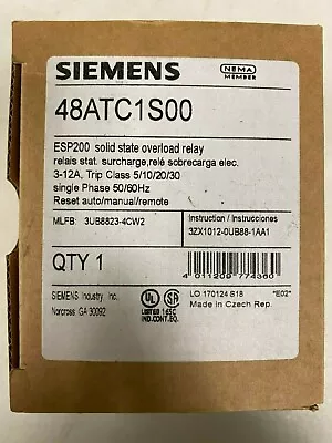 Buy SIEMENS 48ATC1S00 ESP200 Solid State Overload Relay - 3-12AMPS • 233$