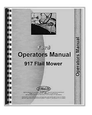 Buy Ford 917 Flail Mower Owners Operators Manual • 16.99$