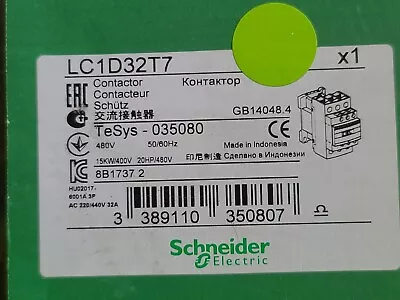 Buy Schneider Electric LC1D32T7 15kW 20HP 480V~ TeSys Contactor • 80$