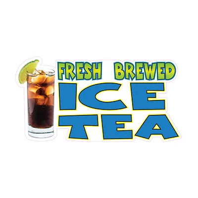 Buy Food Truck Decals Fresh Brewed Ice Tea Style A Concession Concession Sign White • 11.99$