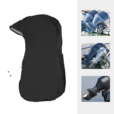 Buy Universal Boat Engine Cover Full Outboard Motor Cover 600D WaterproofFor 15-20HP • 14$