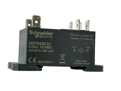 Buy NEW Schneider Electric Power Relay 92S7D22D-12 12VDC 30A 250 VAC • 19.19$