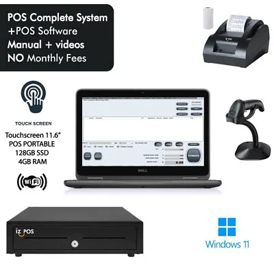 Buy POS Touch Screen Cash Register Express Complete Retail Point Of Sale Windows 11 • 450$