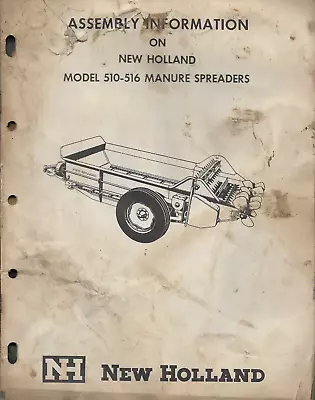 Buy NEW HOLLAND MANURE SPREADER Model 510-516 No. A510-516-2-3 Assembly Information • 19.95$