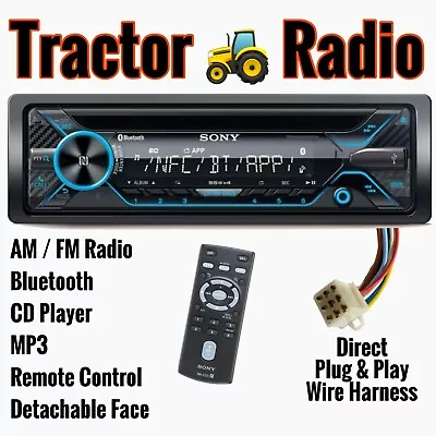 Buy Sony Plug & Play KUBOTA Tractor Radio AM FM Bluetooth B2650 RTV 1100 RTX 1100C • 179.99$