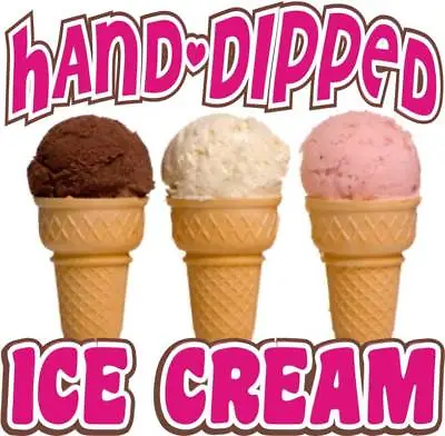 Buy Ice Cream Decal 14  Cones Concession Restaurant Food Truck Vinyl Sticker • 16.99$